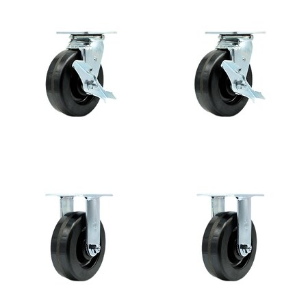 Service Caster Vulcan 901CSTSTDBL Replacement Caster Set with Brakes, 4PK VUL-SCC-30CS620-PHR-TLB-2-R-2